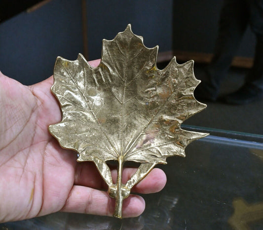 1950's Virginia Meal Crafters Solid Brass Trinket Coin Ash Tray 5"