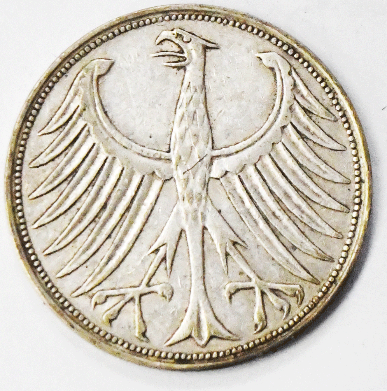 1956 D Germany Federal Republic 5 Five Mark Silver Coin KM# 112.1