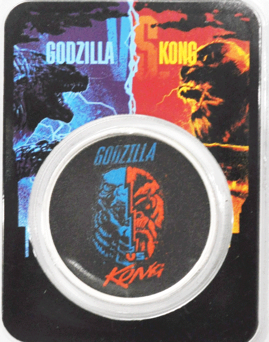 2021 $2 Niue 1 oz Silver Godzilla Kong Colorized Coin