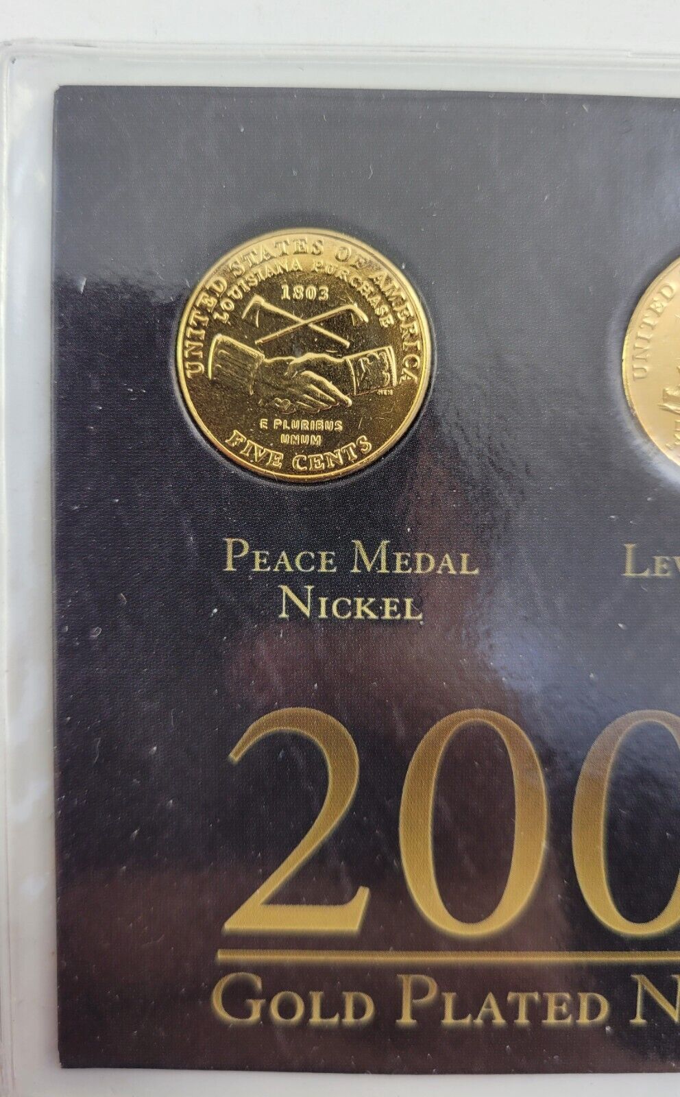 2004 Gold Plated Jefferson Peace & Keel Nickels From First Commemorative Mint