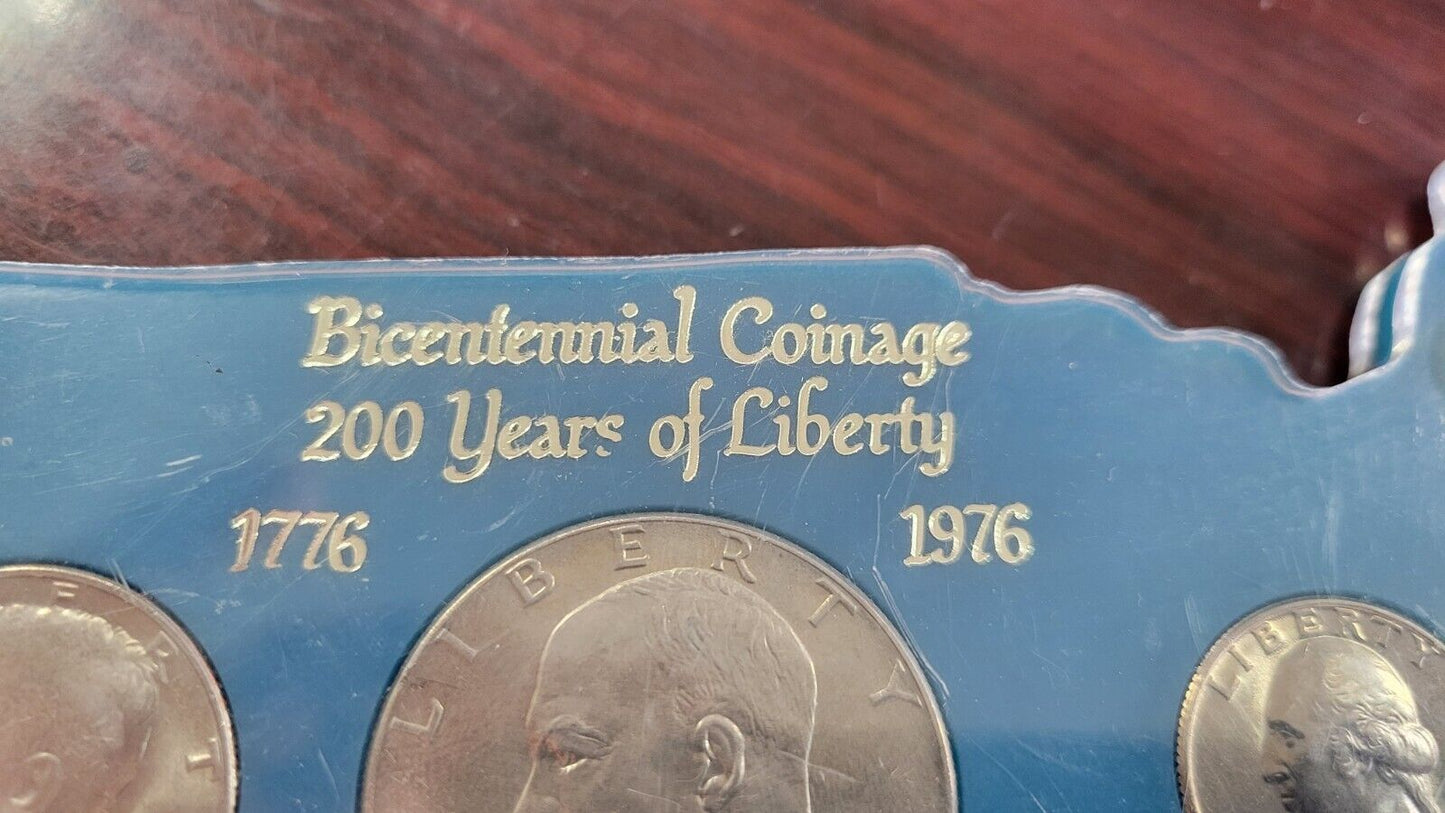 Bicentennial Coinage 200 Years Liberty Set 1776-1976 Commemorative USA Map Set