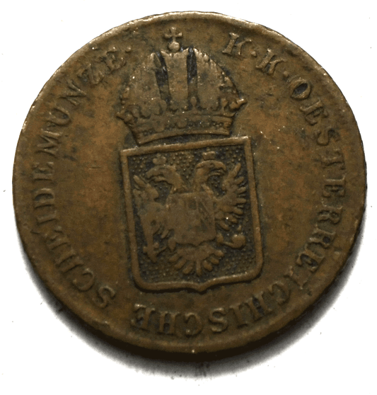 1816 A Austria One Kreuzer KM# 2113 Copper Coin