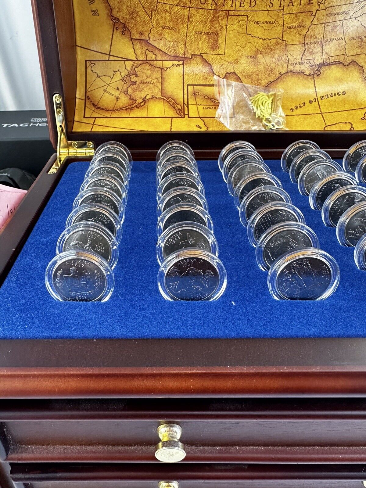 The State Quarters Treasure Chest – Danbury Mint – Quarter Set with Key