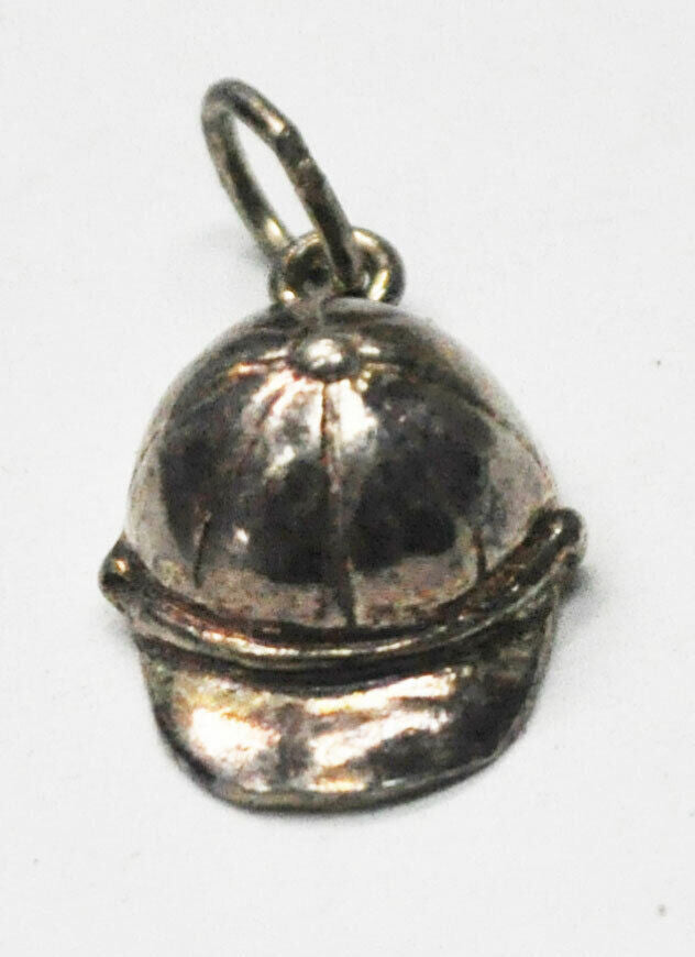 Sterling Silver Ball Cap Hat Charm 19mm x 12mm