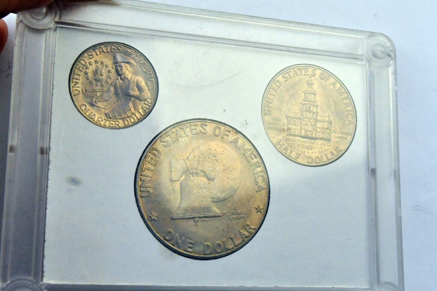 1776-1976 3pc. Commemorative Bicentennial Set Dollar, Half, and Quarter