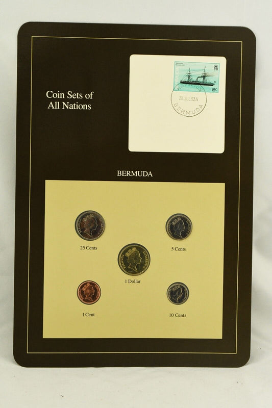 Coin Sets of All Nations Franklin Mint Bermuda 1986, 1990, 1988, 1991