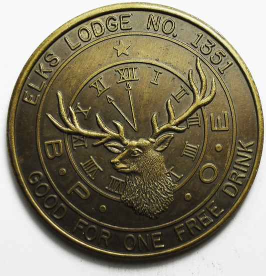 Anchorage Alaska Elks BPOE Fraternity Coin Lodge 40mm Medal