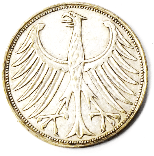 1956 D Germany Federal Republic 5 Five Mark Silver Coin KM# 112.1