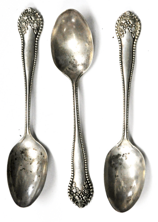 3 Sterling Silver Gorham Lancaster Pfeiffer Bro. Stamp Teaspoons 5-3/4"