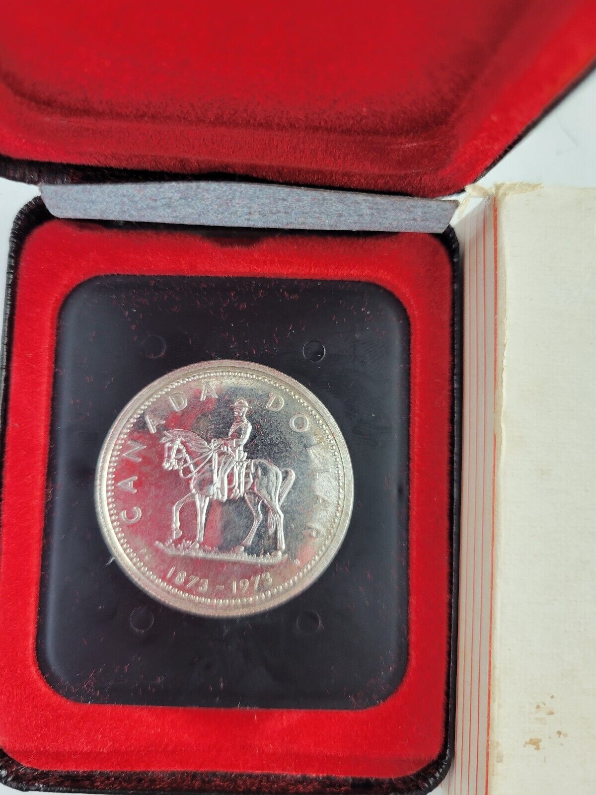 1873-1973 Canada Canadian Commemorative Mountie Dollar Coin Boxed