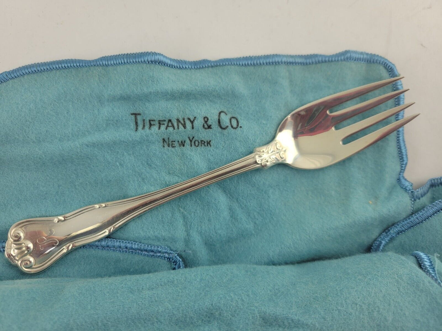 Provence by Tiffany & Co. Sterling 2oz. Solid Fish Fork 7 1/8" monogram R