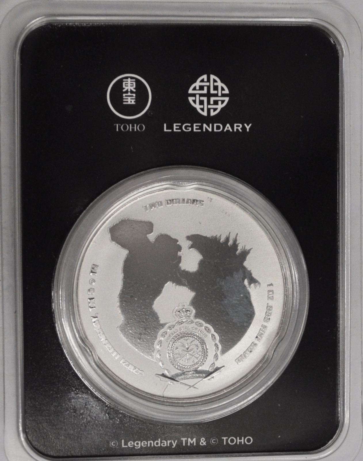 2021 $2 Niue 1 oz Silver Godzilla Kong Colorized Coin Ultimate Guardian