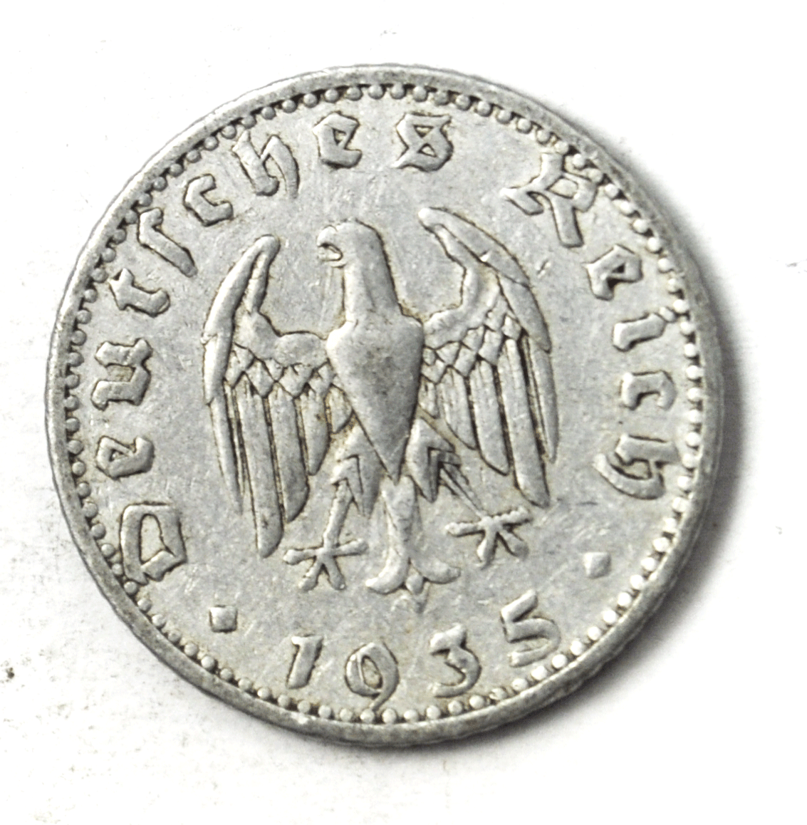 1935 A Germany Third Reich 50 Reichspfennig KM# 87 Aluminum Coin