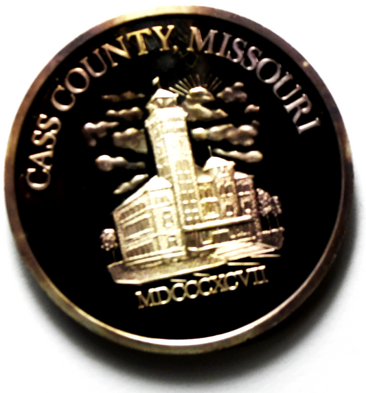 1975 Cass County Missouri Sharp-Hopper Log Cabin Festival .999 Silver Proof 1oz