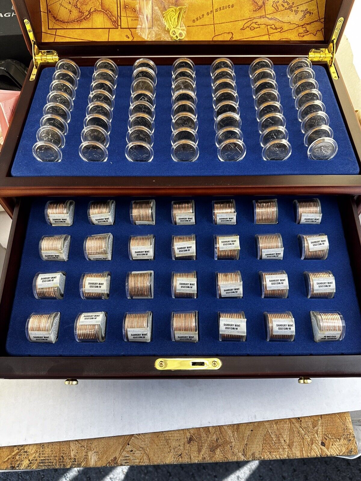 The State Quarters Treasure Chest – Danbury Mint – Quarter Set with Key