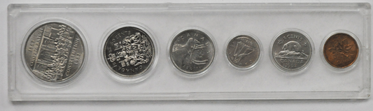 1982 Canada 6 Coin Uncirculated Set 1c 5c 10c 25c 50c & $1