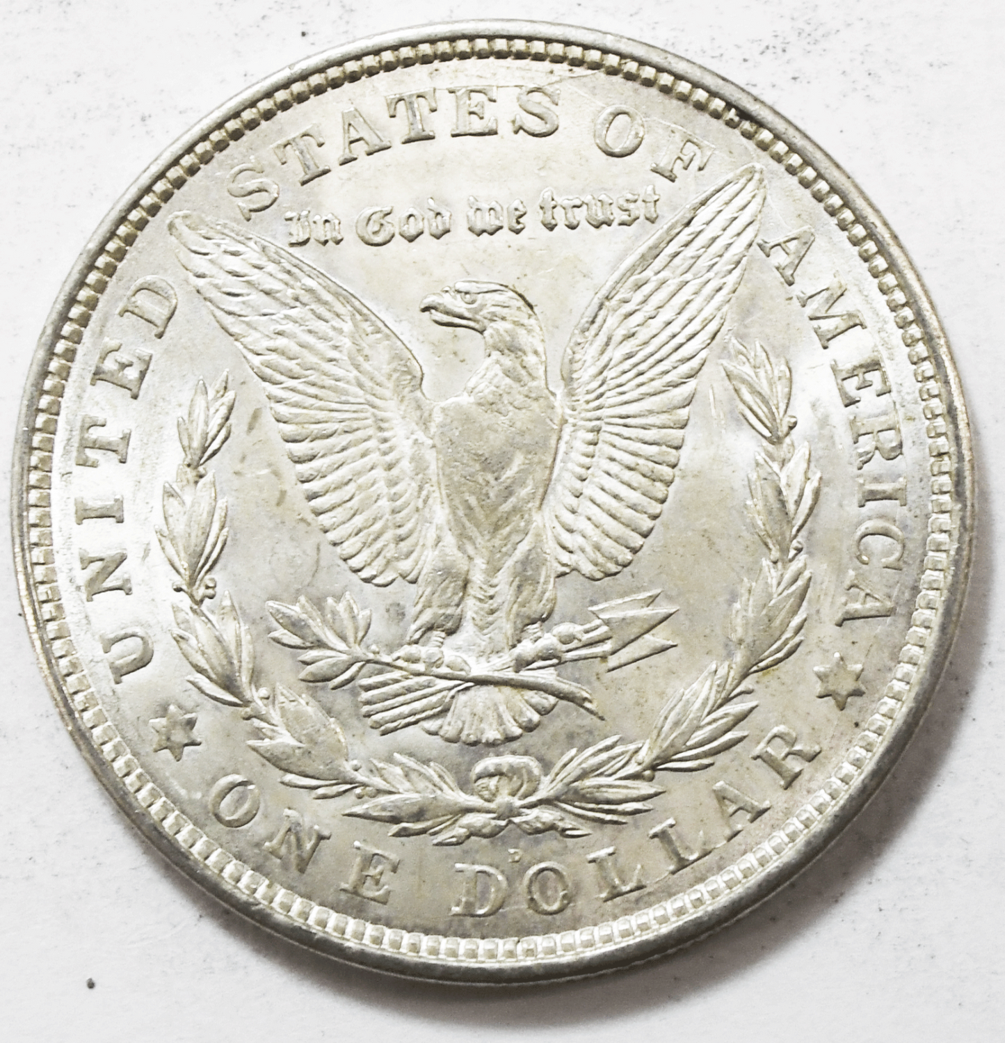 1921 $1 Morgan Silver One Dollar US Coin Philadelphia VAM 25 Wide Reeds AU