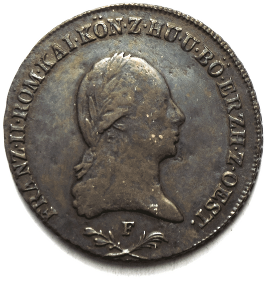 1800 F Austria 6 Kreuzer KM# 2128 Copper Coin