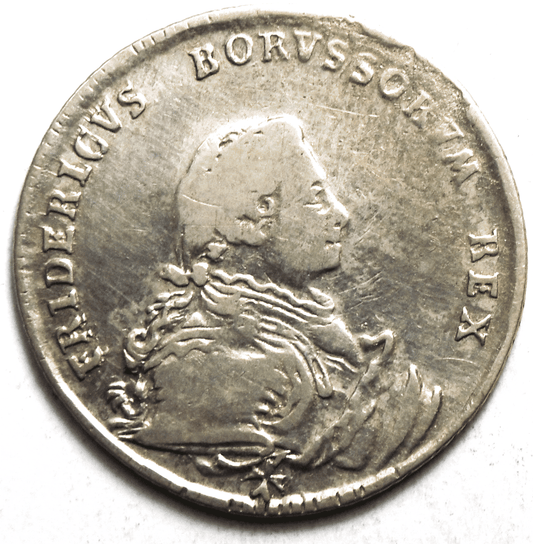 1750 A German States Prussia Thaler KM# 255 Silver Coin