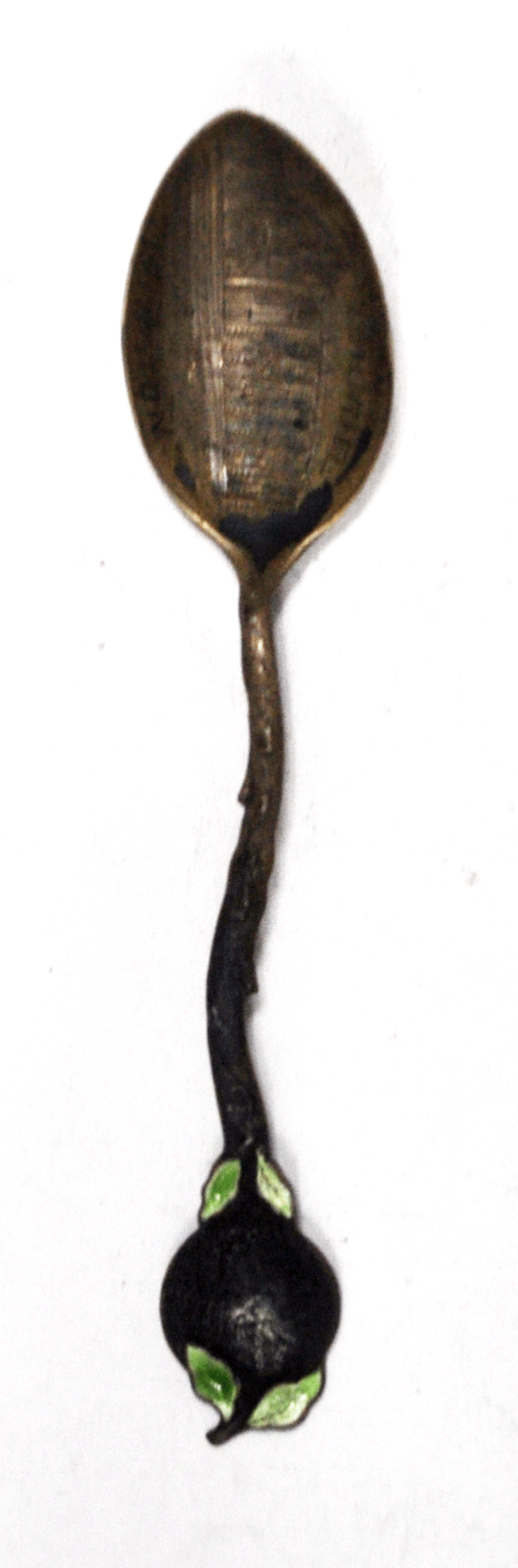 Sterling Reed San Gabriel Mission Orange Handle Spoon 3-3/4"