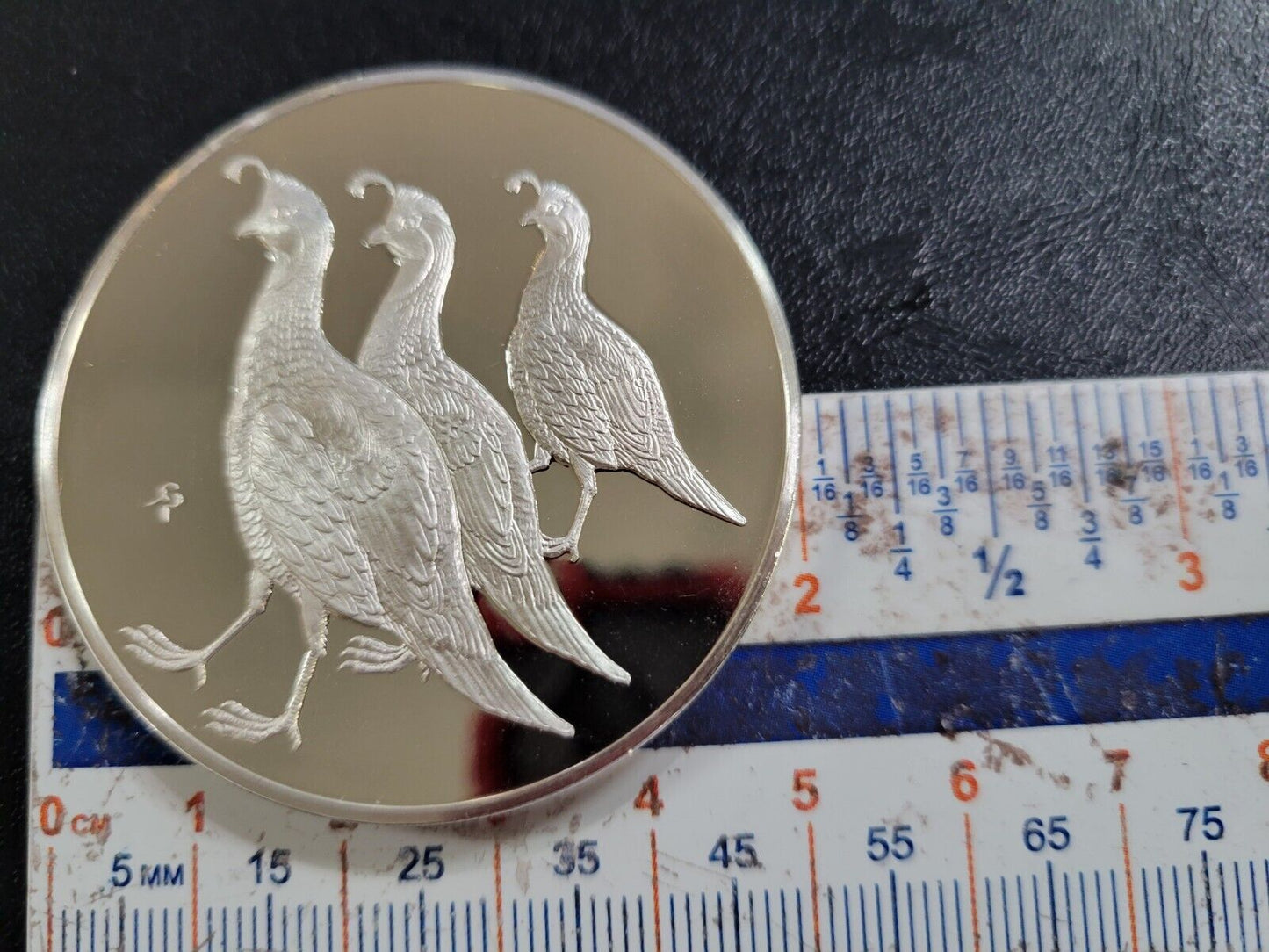 1973 California Quail 2.1oz. Franklin Mint Solid Sterling Silver No.32