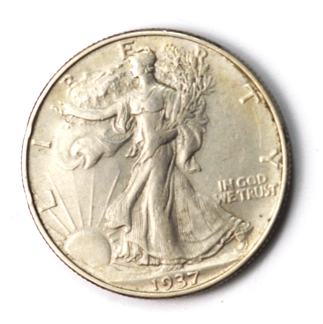 1937 50c Walking Liberty Silver Half Dollar Fifty Cents Philadelphia