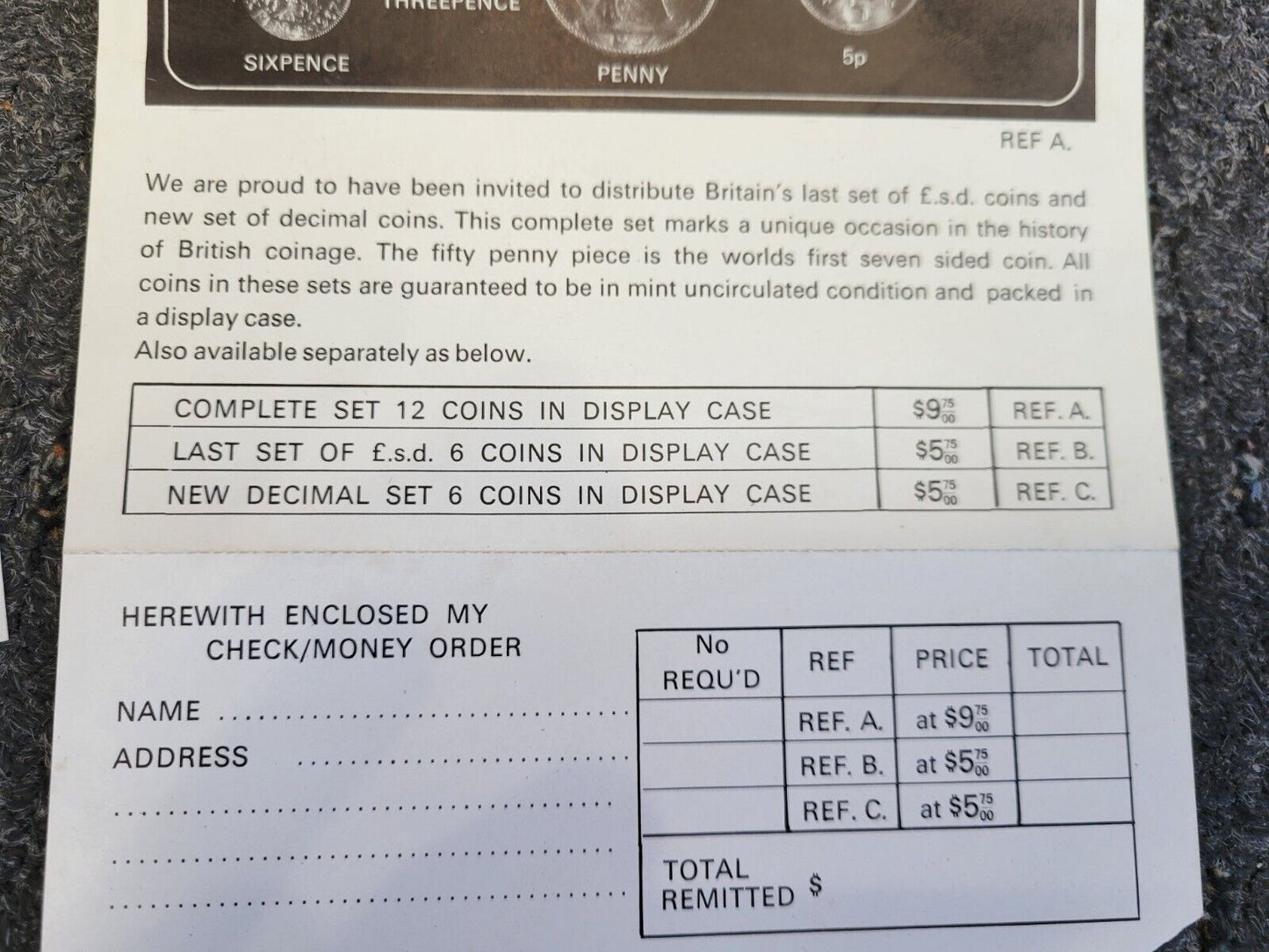 Great Britain 1967 Complete Decimal Issue and Last LSD- 12 Coin Set w/Paperwork