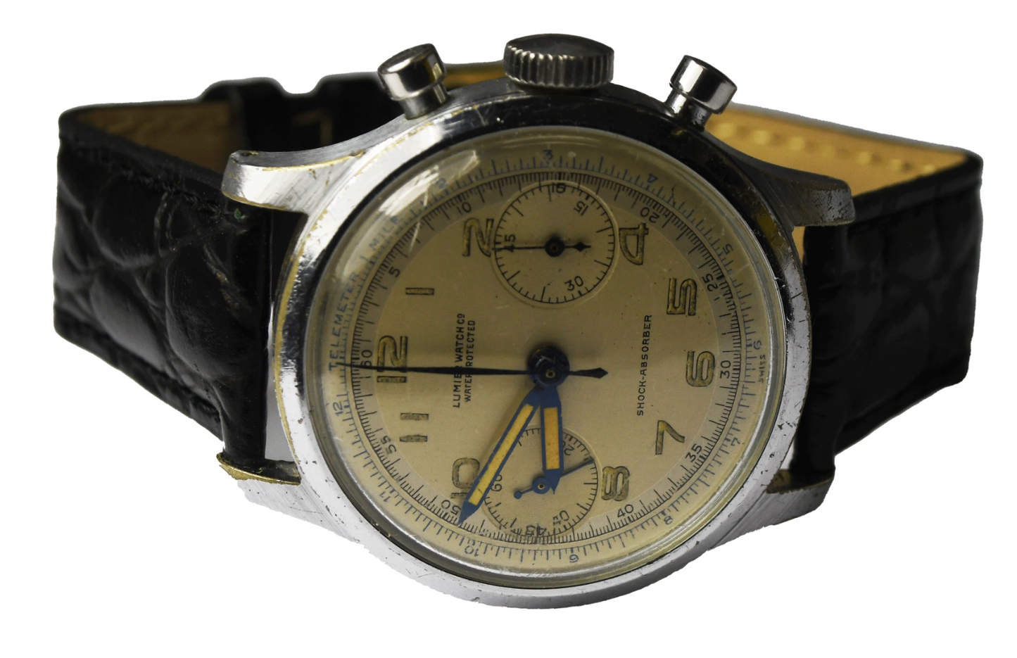 1940's Men's Lumier Chronograph A Reymond 35mm Wristwatch Venus 150