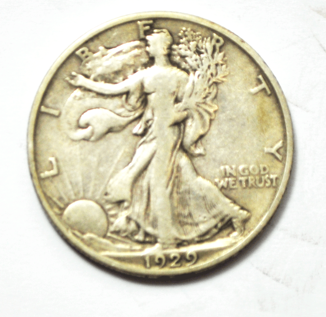 1929 S 50c Walking Liberty Silver Half Dollar Fifty Cents San Francisco