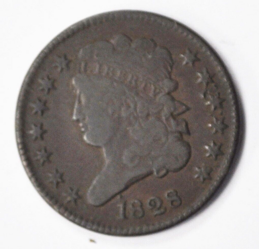 1828 1/2c Classic Head Half Cent US Coin Rare Philadelphia