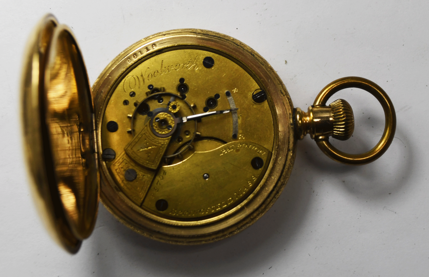 1879 Hampden Woolworth Size 18 Hinged OF Gold Filled Pocket Watch