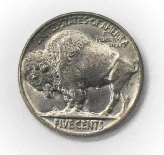 1937 5c Buffalo Nickel Five Cents US Coin Brilliant Uncirculated