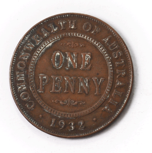 1932 Australia Penny KM# 23 Bronze Coin