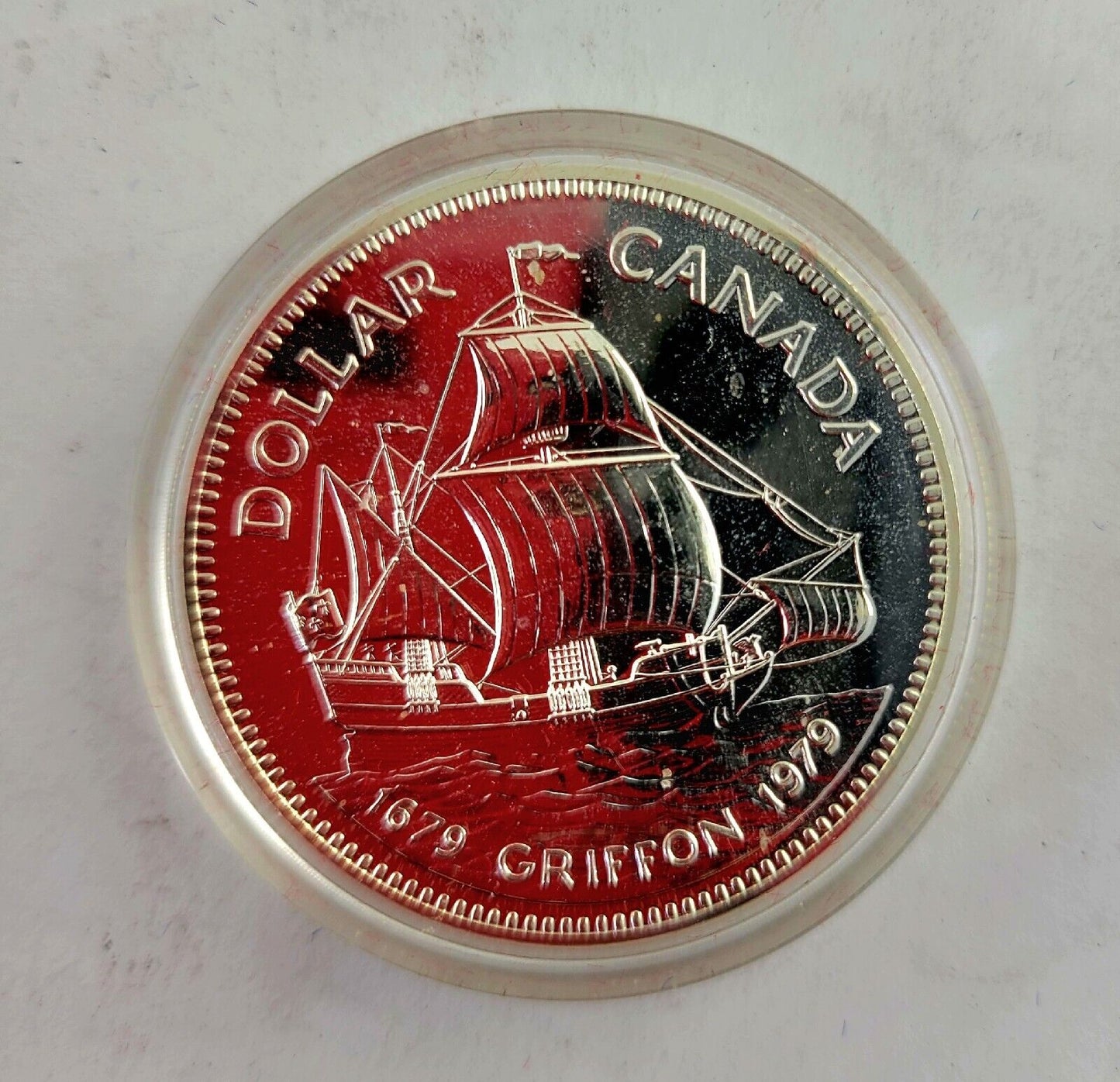 1670-1979 Canada Anniversary Griffon $1 Dollar Proof Coin w/ Box 50% Silver