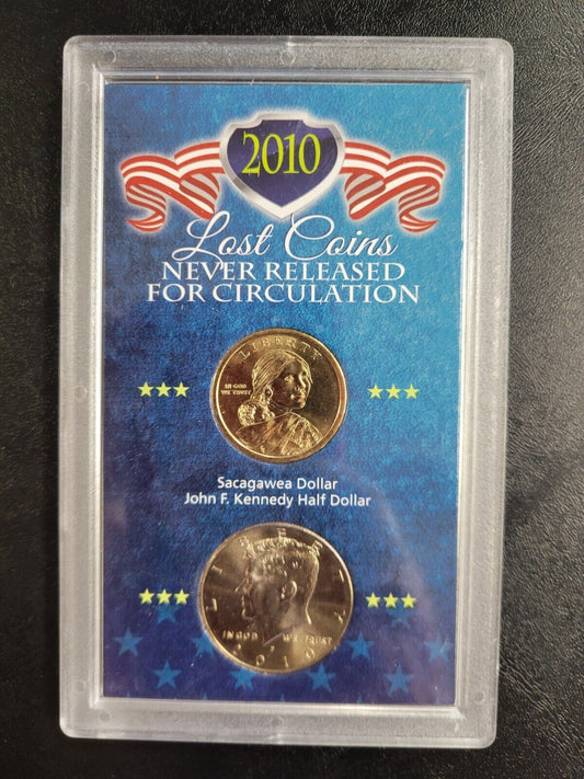 2010 Lost Coins Never Released For Circulation Kennedy Half Sacagawea Dollar $1