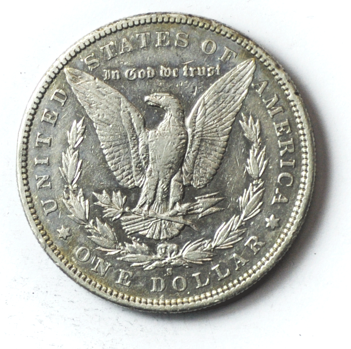 1896 S $1 Morgan Silver One Dollar US Coin San Francisco Rare XF