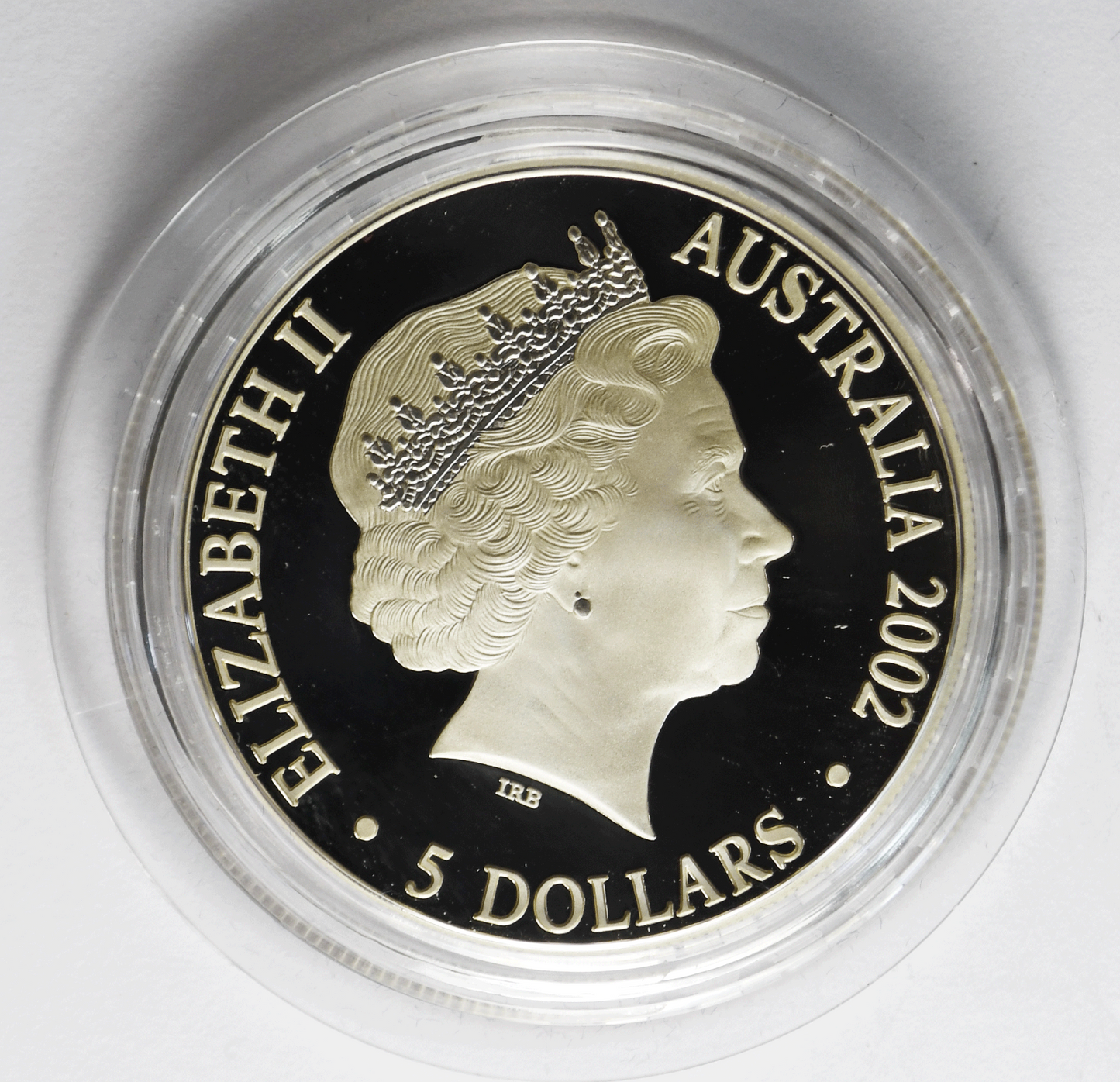 2002 Australia $5 Kookaburra  1oz Silver .999 Coin One Dollar Queen Mother Proof