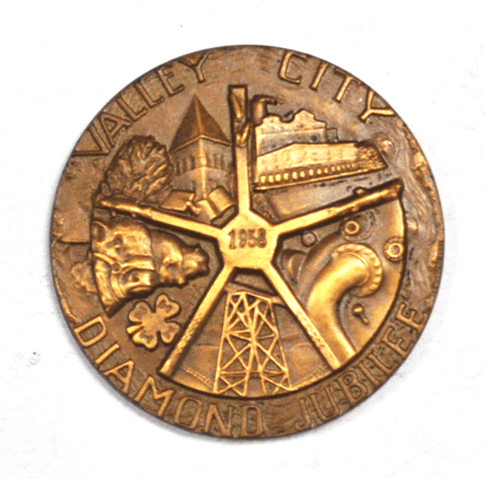 1958 Valley City North Dakota So Called Diamond Jubilee 38mm Bronze Medal