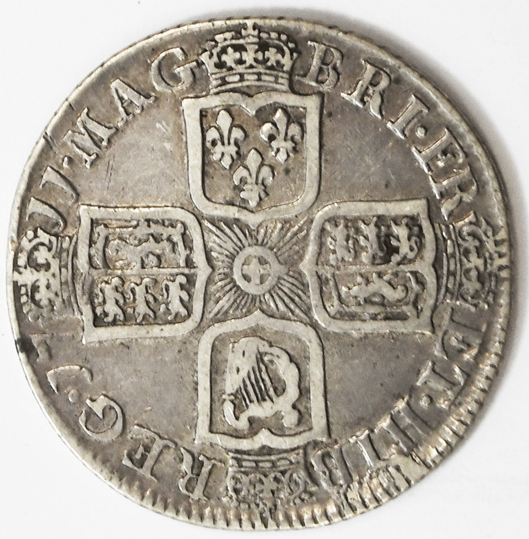 1711 Great Britain One Shilling Silver Coin KM# 523.1