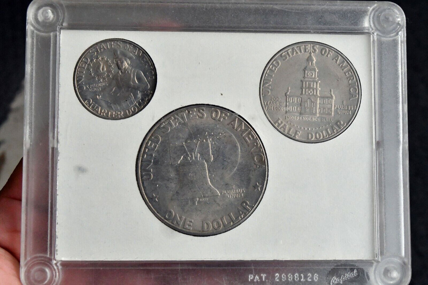 1776-1976 3pc. Commemorative Bicentennial Set Dollar, Half, and Quarter