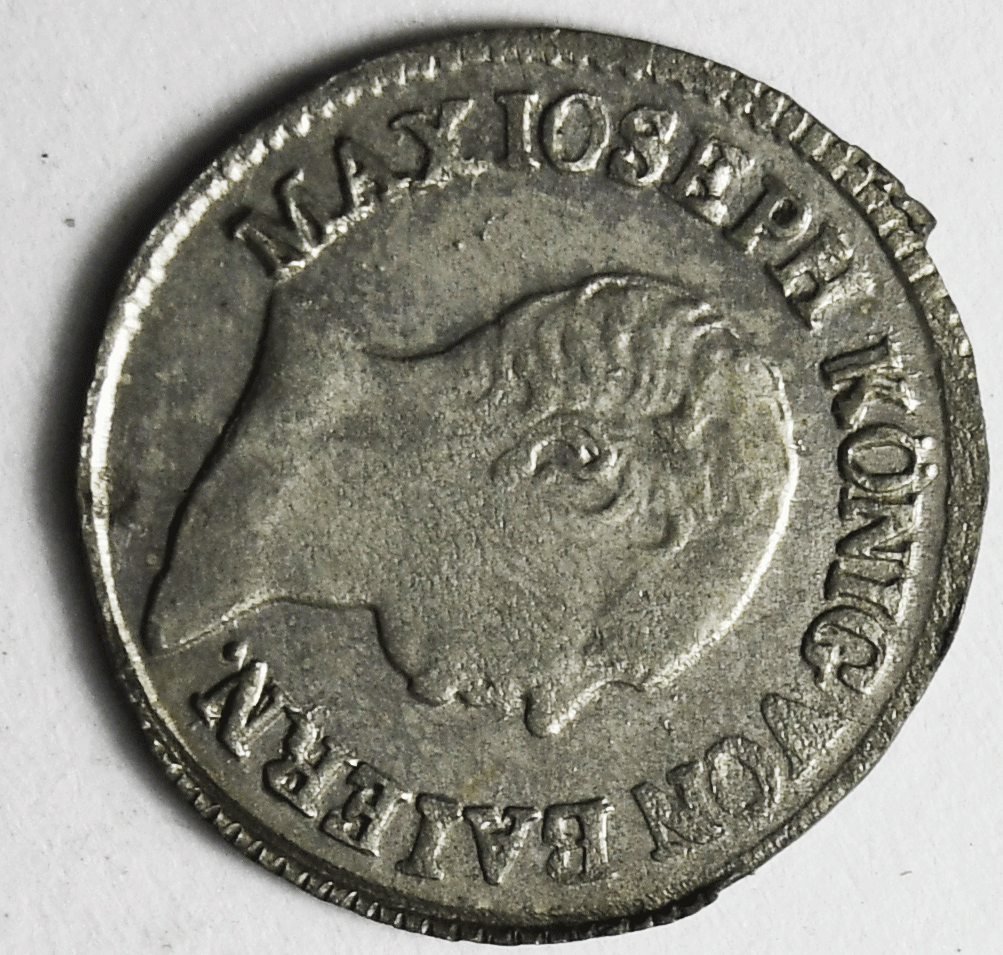 1825 German States Kreuzer KM# 684 Silver Coin