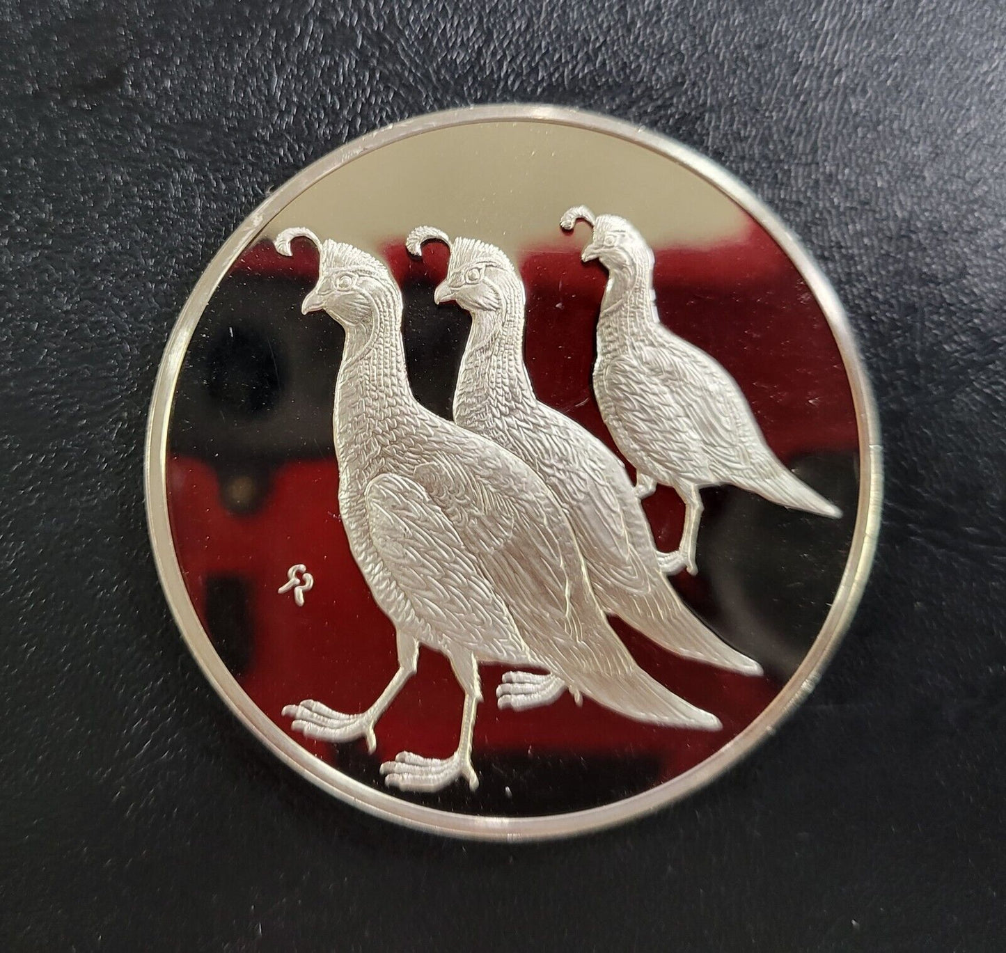 1973 California Quail 2.1oz. Franklin Mint Solid Sterling Silver No.32