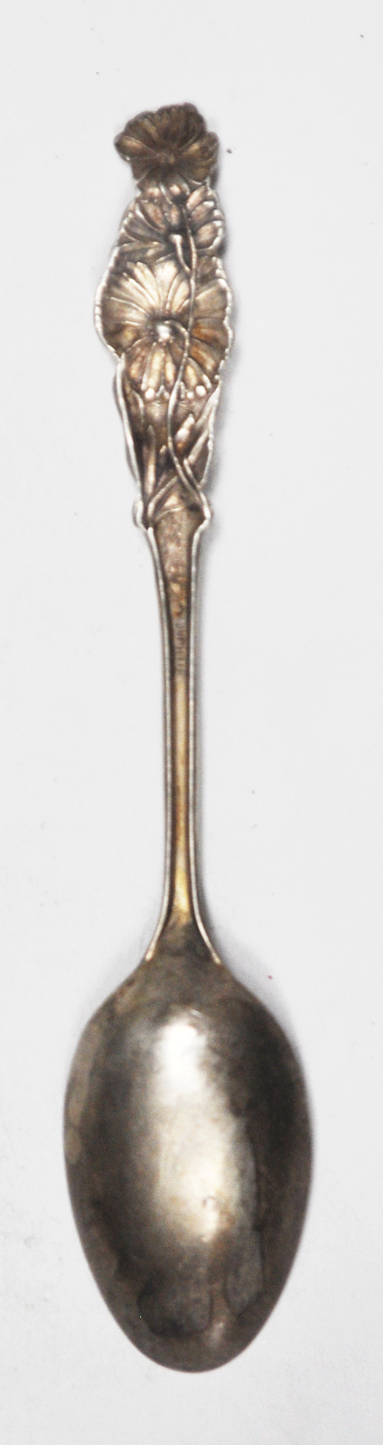 Sterling Silver Baker Manchester Carnation 5 O'Clock Teaspoon 5-1/2"