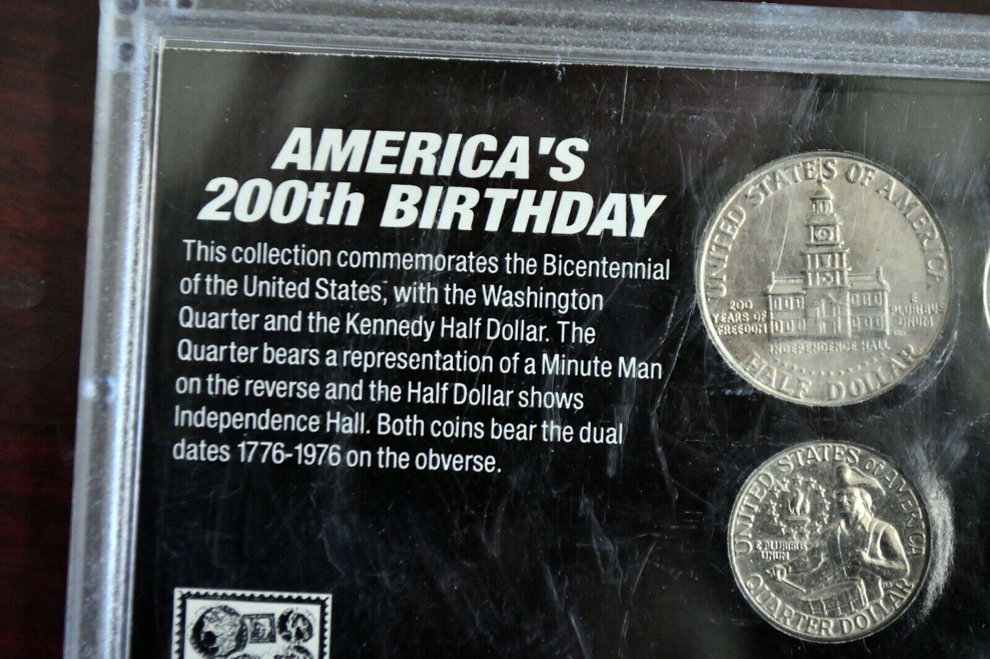 America's 200th Birthday Bicentennial 4 Coin Quarter and Half Dollar Set