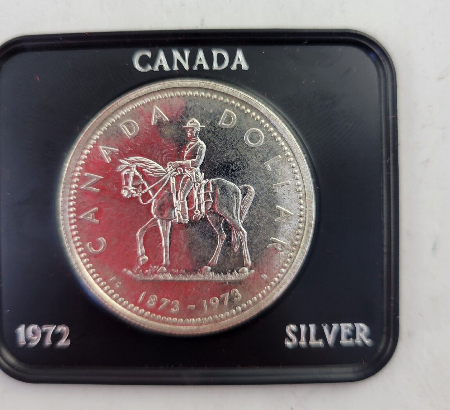 1873-1973 Canada Canadian Commemorative Mountie Dollar Coin Boxed