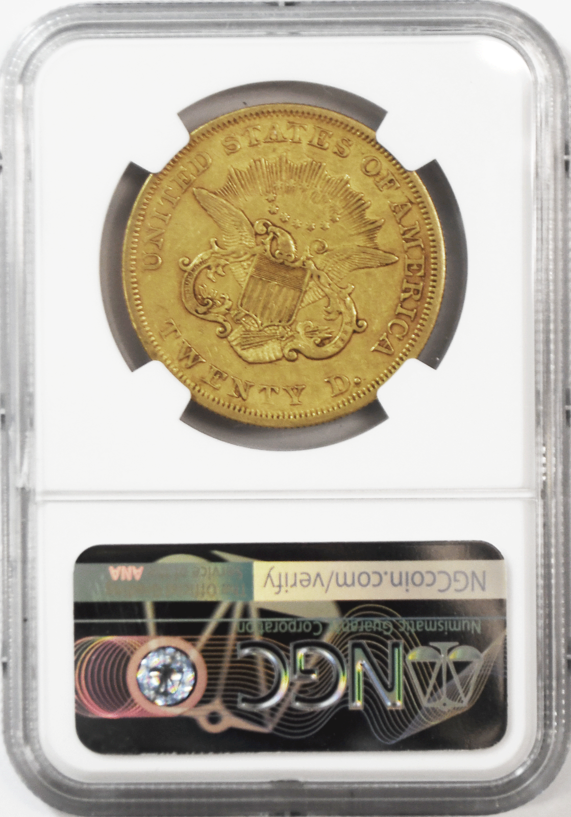 1851 $20 Liberty Head Double Eagle Gold Philadelphia NGC AU Details