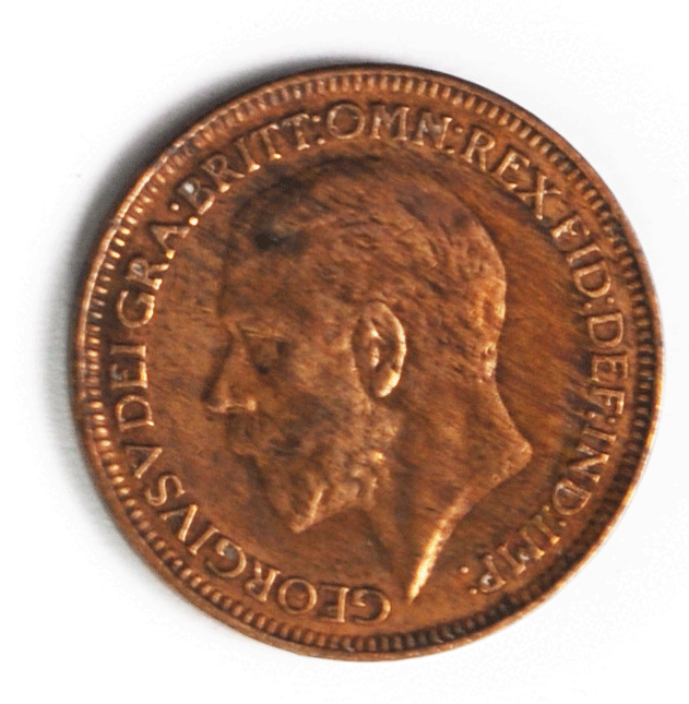 1926 1F Great Britain Farthing Bronze Coin