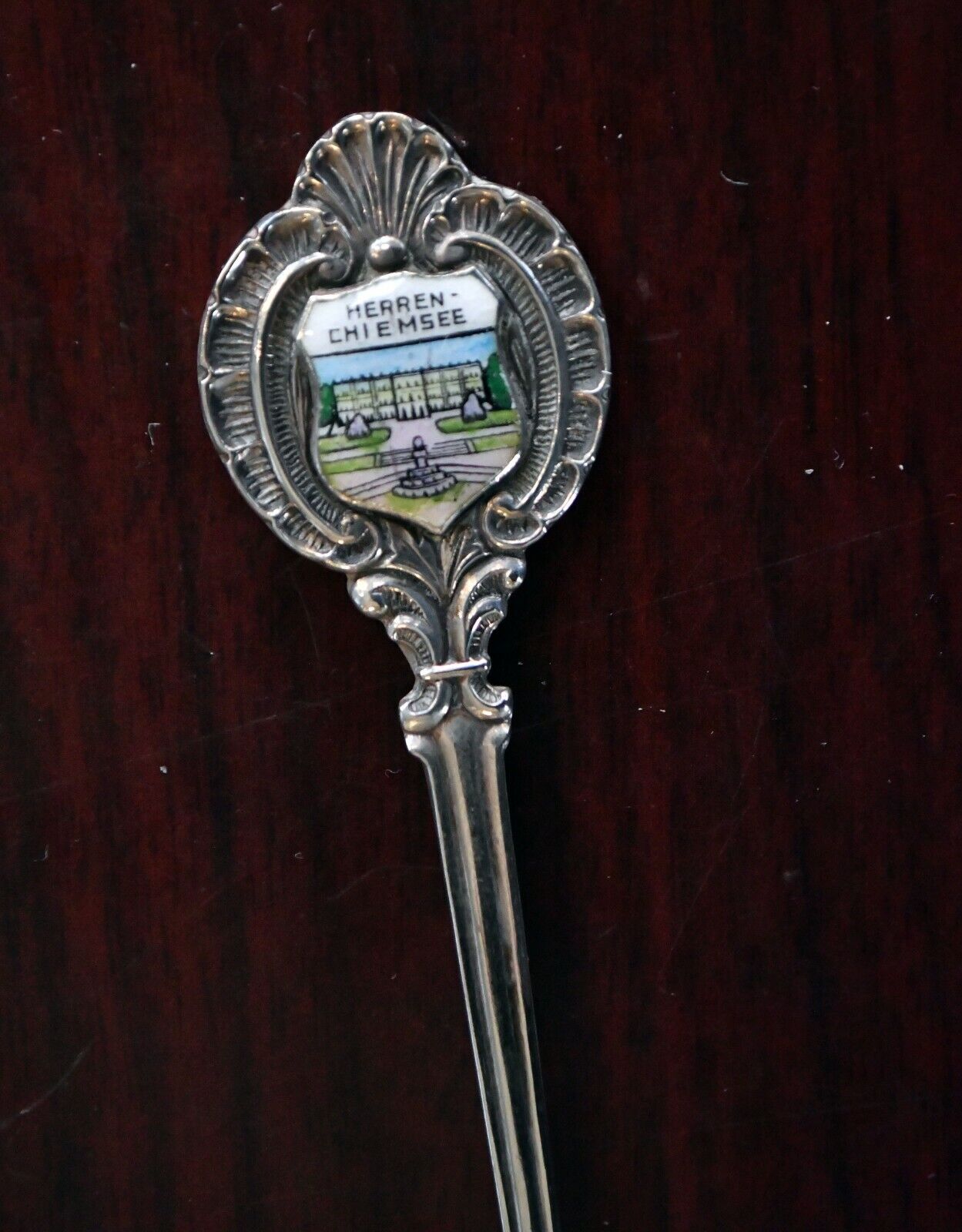 Herrenchiemsee Germany .800 Fine Silver 4" Souvenir Spoon .34 oz.