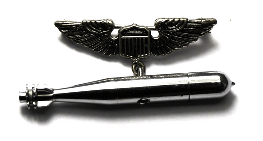 Sterling Military Pilot Aviator Wings 1.5" Brooch Pin Steel Submarine 2" Torpedo