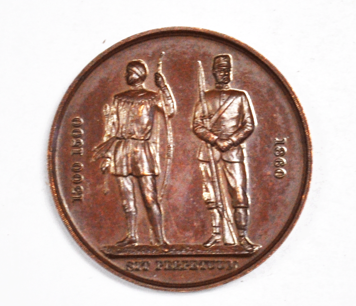 Sit Perpetuum Rifleman Medal Astor County Championship 1932 38mm Bronze Medal